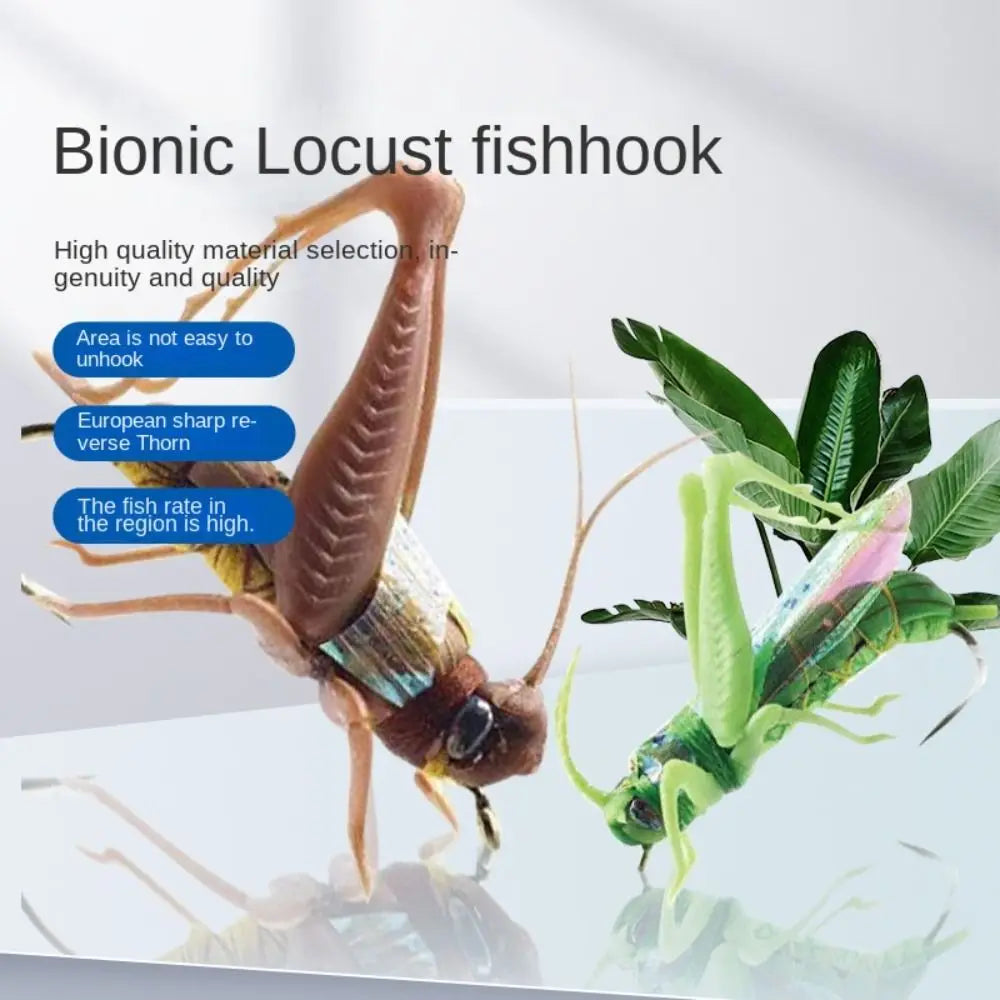 Grasshopper Insect Hard Baits (Size 2 and 6)