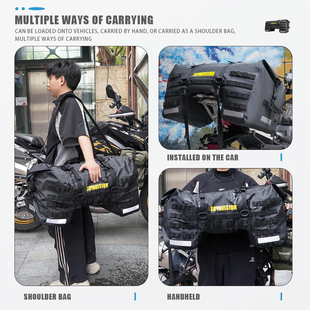Waterproof 20L/40L/50L/66L/70L/100L Dry Storage Bag for Bicycle Mototcycle Travel, Swimming, Boating, Kayaking, Camping & Beach