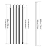 Set of 2 Telescopic Tent Poles Adjustable Aluminium Alloy Rods for Trailor Backpacking Hiking Camping Sail Awning Shelter Canopy