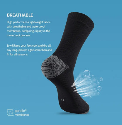 Waterproof Socks for Men Warm Snow Thermal Sports Sock PORELLE MEMBRANES Snowboard Cycling Ski Bicycle Winter Black Blue