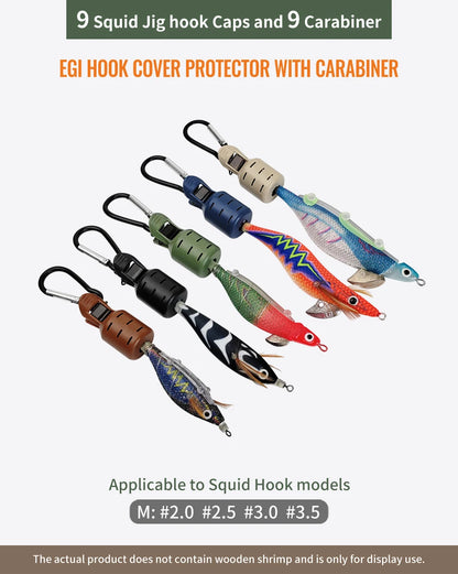 Squid Jig Hook Protector Caps (9 Pack)