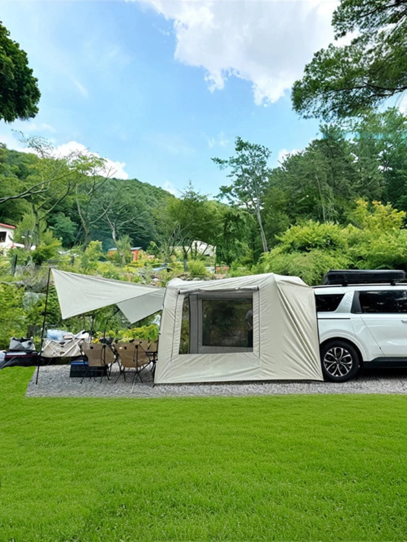 Lohascamping Car box docking tent  Portable Waterproof SUV Tail Tent 3-4 people Dome tent Sunshade Tunnel style tent,Large tent,