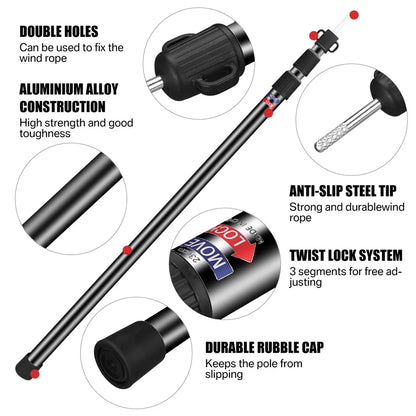 Adjustable Aluminum Tarp Poles – Tent & Awning Support Rods