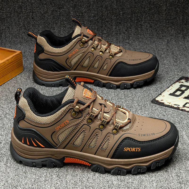 Men’s Hiking Shoes – Waterproof Anti-Slip Outdoor Trekking Sneakers Lightweight Breathable Trail Boots