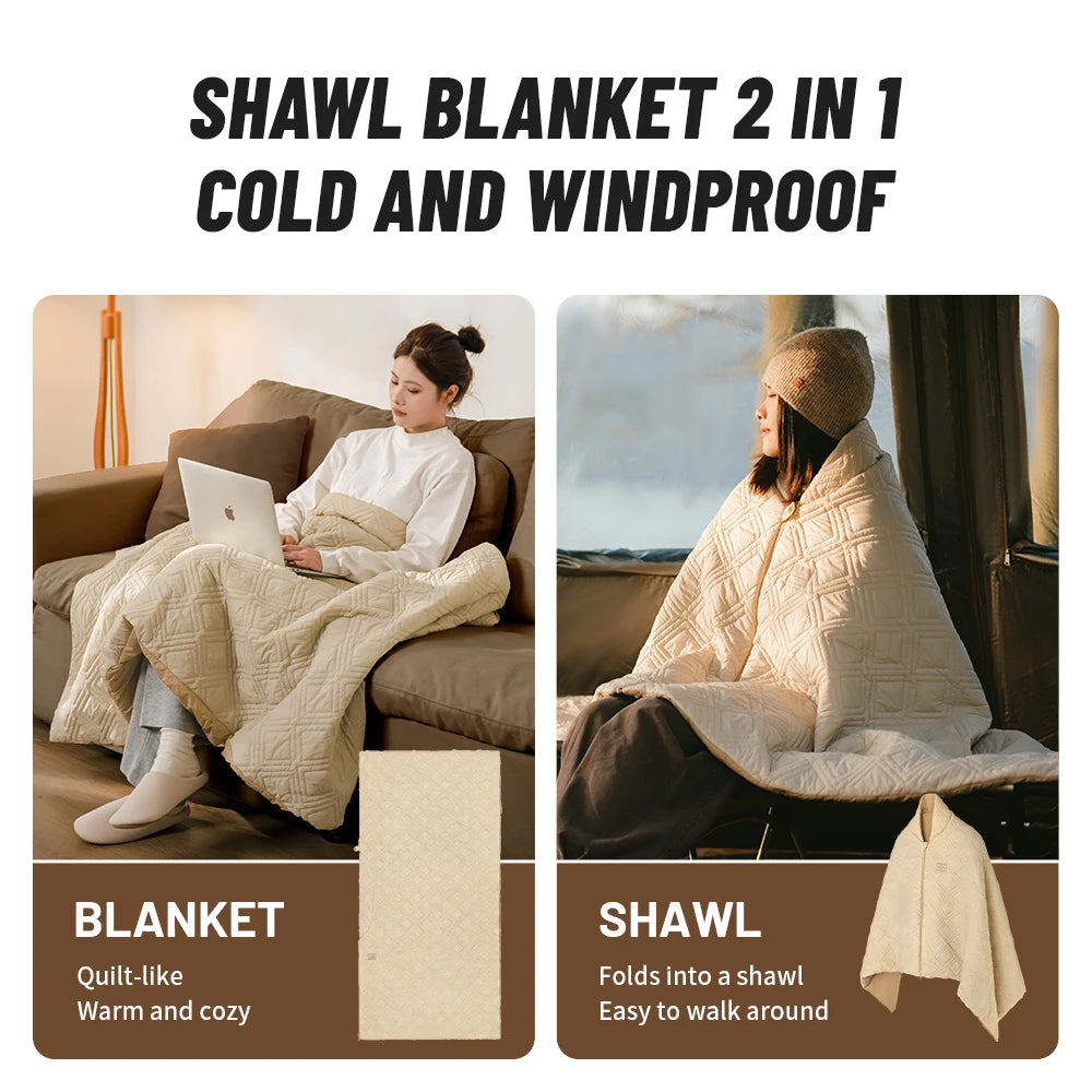 Naturehike Electric Heated Blanket Winter USB Heating Blanket Camping Warm Sleeping Bag Liner Outdoor Shawl Thermal Sleeping Bag
