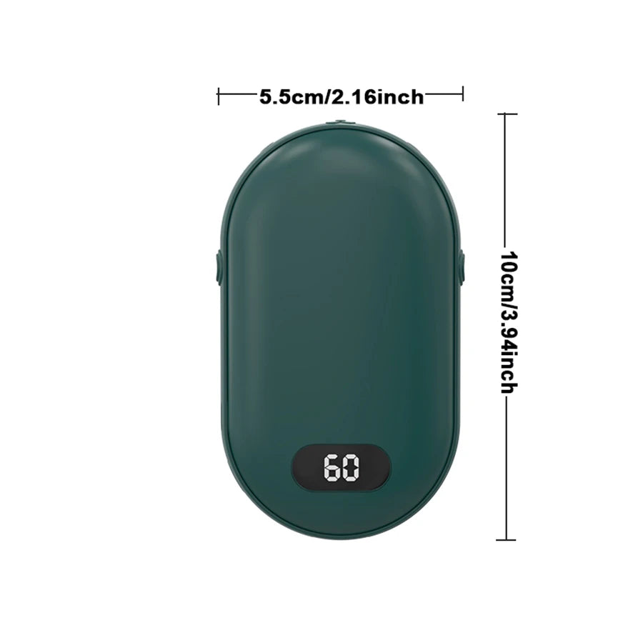 New Hand Warmer Power Bank 2in1 USB Rechargeable Winter Mini Hand Warmer Electric Heater Pocket Warmer High-Capacity Winter Gift