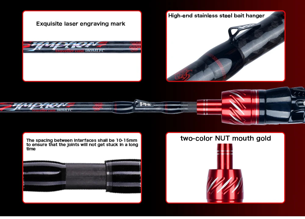 BIUTIFU Traveller Fuji Lure Rod