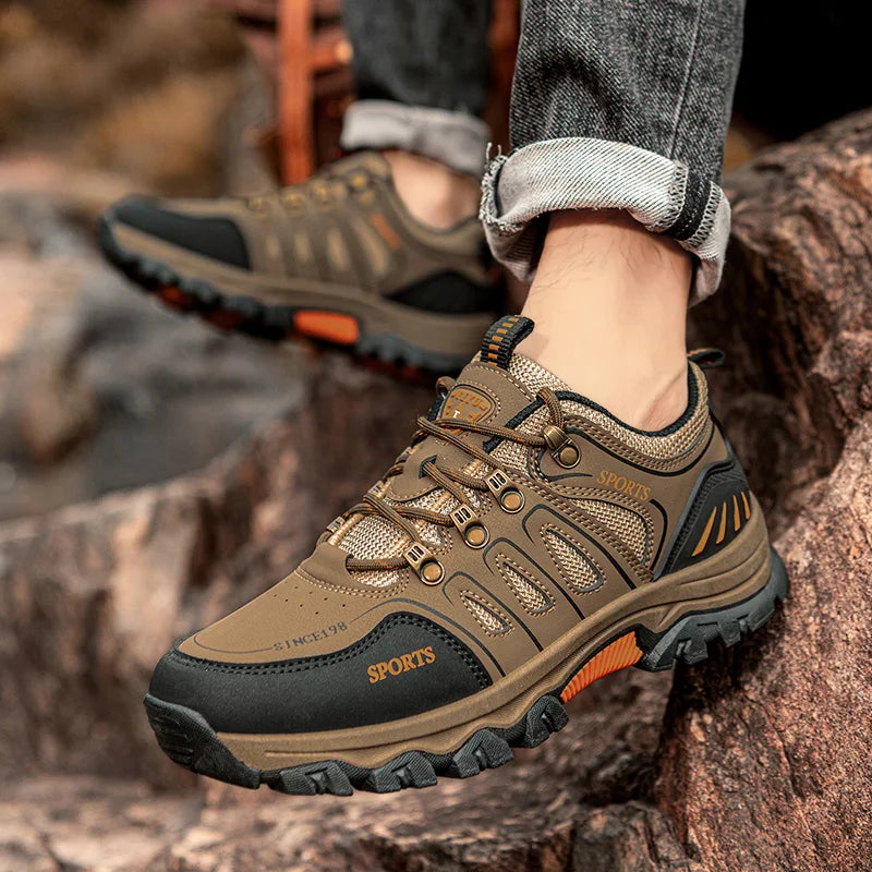 Men’s Hiking Shoes – Waterproof Anti-Slip Outdoor Trekking Sneakers Lightweight Breathable Trail Boots