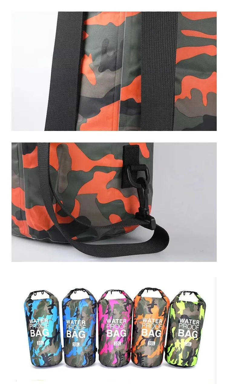 Homefish 15L 30L Waterproof Dry Bag Backpack Wet Separation Pocket for Kayaking Boating Swimming Outdoor Sport