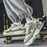 Men’s Casual Sneakers – Outdoor Fashion Vulcanized Shoes with Breathable Platform Design (Spring & Walking Comfort)