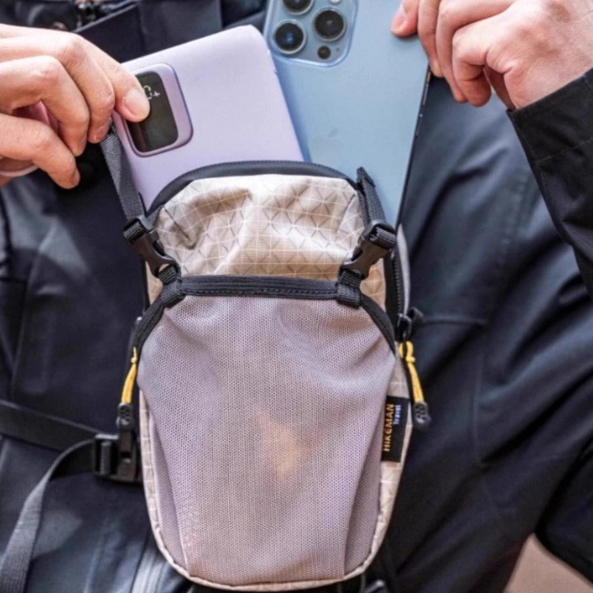 Outdoor Storage Bag Mountaineering Bag, Shoulder Bag, Waterproof Expansion, Hiking Mobile Phone Plug-in, Tactical Expansion Bag.