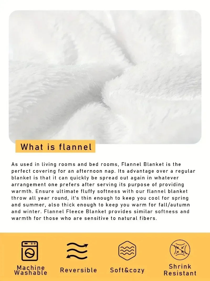 1PC Gifts Blanket Black Bats Printed Flannel Blanket Perfect for Sofa Office Bed Travel Sleep Read Relax Camping Four Season Use