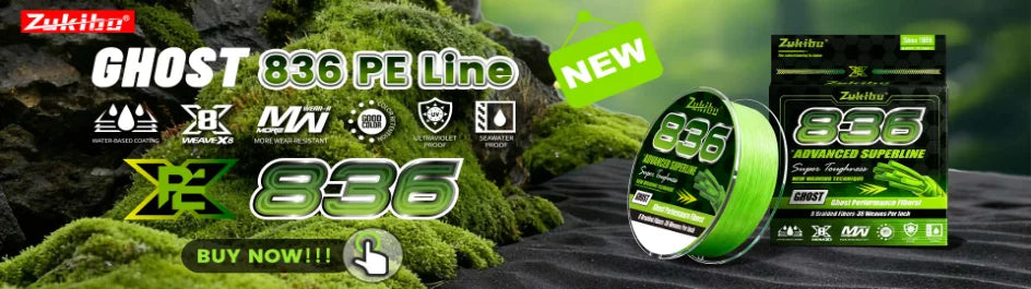ZUKIBO 99% Fluorocarbon Fishing Line 100m