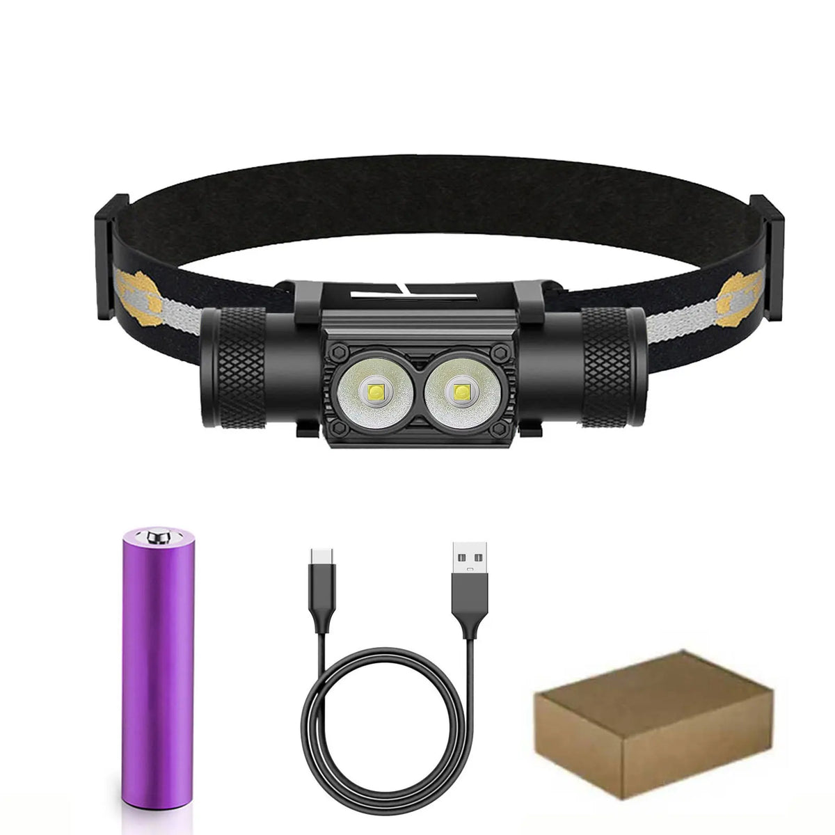 USB-C led headlamp Fishing Use 18650 headlight Torch Hunting head lamp Camping Headlamp Memory Dimming Flashlight Runing light