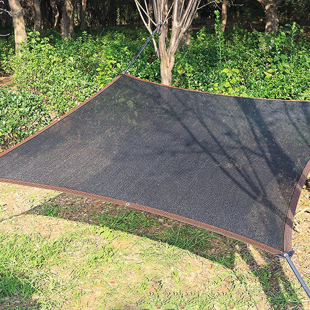 Black Shade Cloth with Grommets 50% Sunblock Mesh Cover Anti-UV Garden Balcony Plant Sunshade Net For Outdoor Greenhouse Awning
