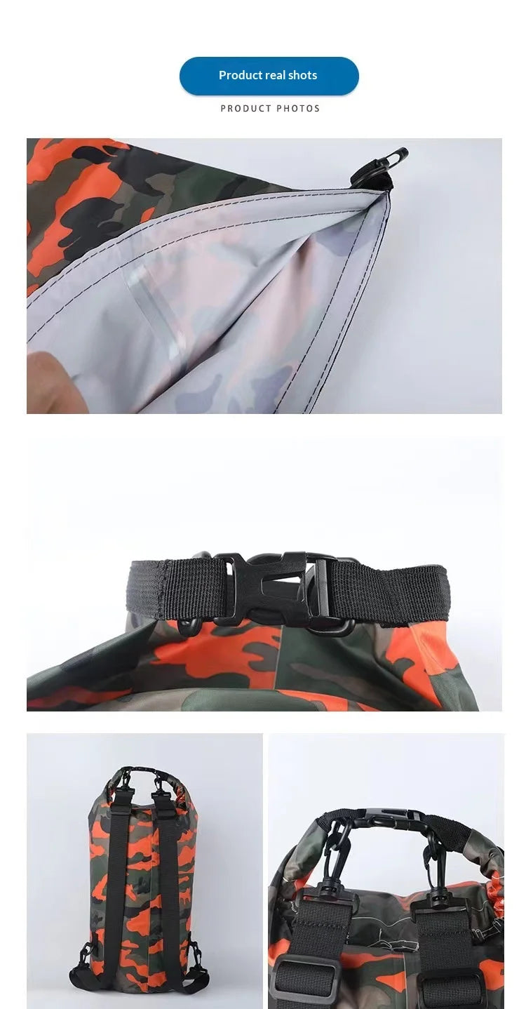 Homefish 15L 30L Waterproof Dry Bag Backpack Wet Separation Pocket for Kayaking Boating Swimming Outdoor Sport
