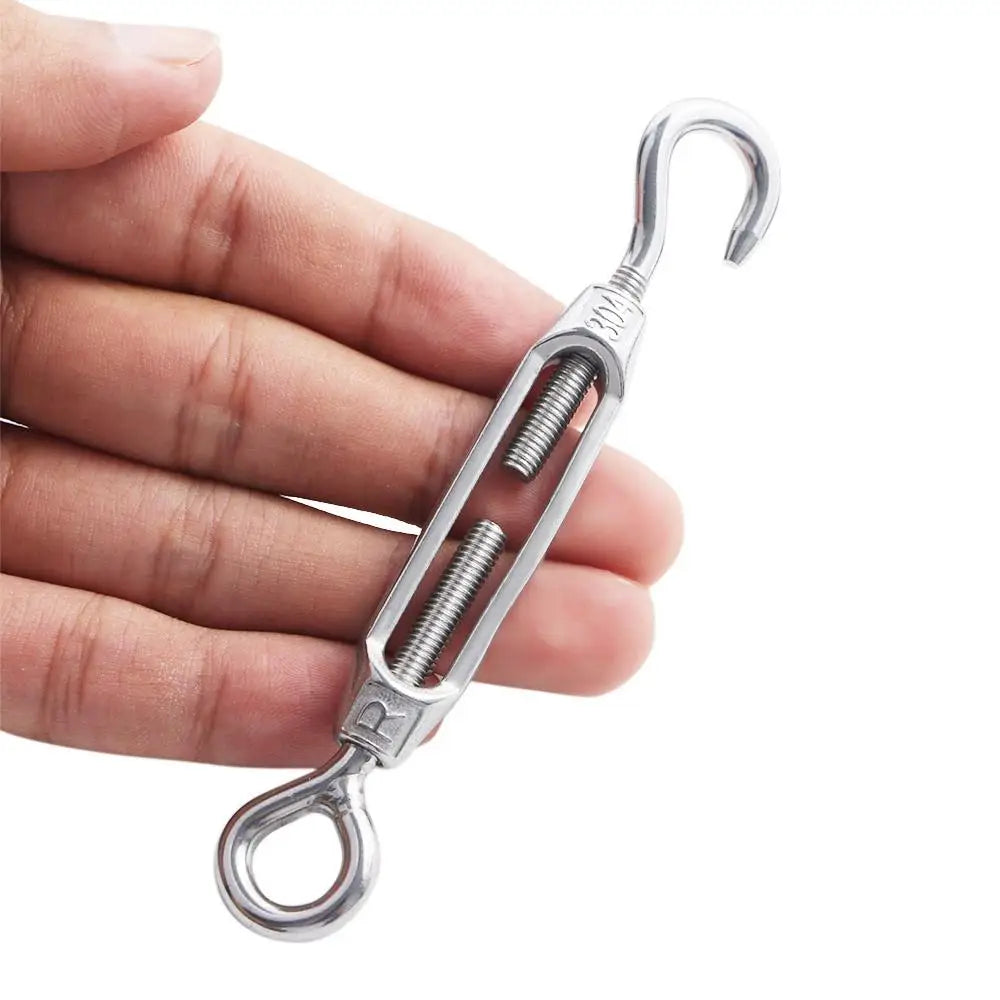 304 Stainless Steel Hooks for Camping Tent Accessories M4 Eye Turnbuckle Wire Rope Tension Hardware