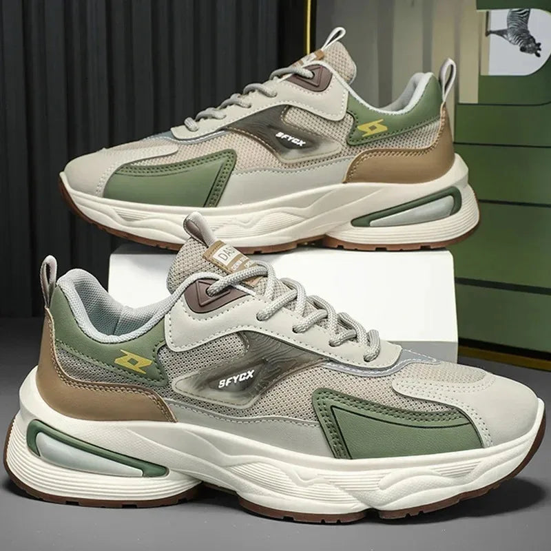 2025 Men’s Walking & Jogging Shoes – Breathable Mesh Outdoor Sneakers | Wear-Resistant Comfortable Casual Tennis Shoes