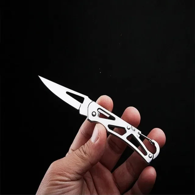 Stainless steel folding knife, survival knife, hunting knife, fruit knife, portable pocket knife for camping and outdoor fishing