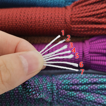 5/31 Meters Dia.4mm 7 Stand Cores Paracord for Survival Parachute Cord Lanyard Camping Climbing Camping Rope Hiking Clothesline