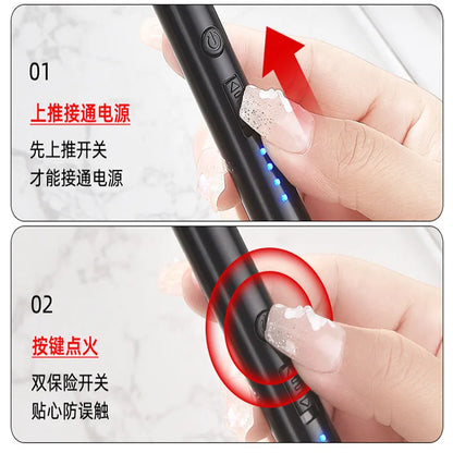 Household portable storage kitchen lighter, windproof arc pulse ignition gun, USB electronic lighter