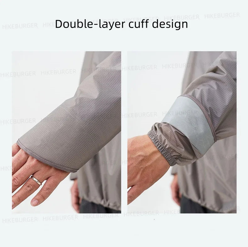 3F UL GEAR QingSuo Spilt Rain Poncho Outdoor Ultralight Sleeve Rain Coats 15D Nylon Waterproof Hiking Cycling Mountaineering