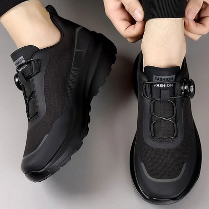 Men’s Outdoor Sneakers 2025 – Thick Sole Breathable Casual Hiking Shoes
