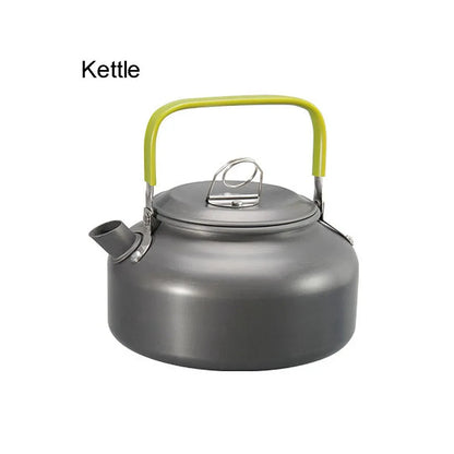 Camping Cooking Set Portable Lightweight Aluminum Camping Pot Set Hiking Picnicking Outdoor Travel Cooking Utensils Set