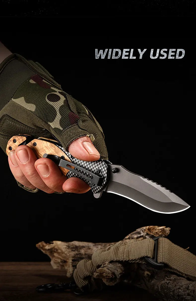 Stainless Steel Folding Knife High Hardness Camping Survival Multi-Functional Portable Mini Knife Fruit Knife