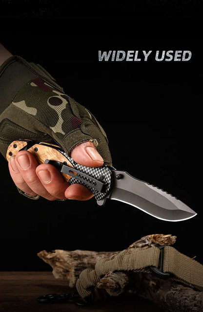 Stainless Steel Folding Knife High Hardness Camping Survival Multi-Functional Portable Mini Knife Fruit Knife