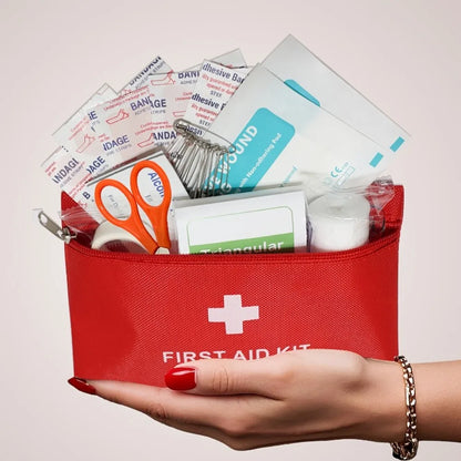 Small First Aid Kit Outdoor Emergency Set Waterproof Medical Bag for Travel Cycling Hiking Backpacking Camping Car Motorcycle