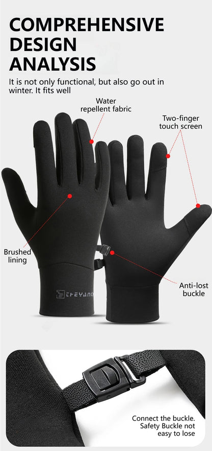 KoKossi Winter Waterproof Cycling Gloves Anti-Slip Thermal Gloves Touch Screen Running Cycling Driving Ski Hiking Warm Glove