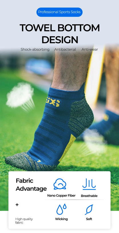 Nano Copper Fiber Deodorant Antibacterial Men Socks Running Climbing Summer 2025 MTB Cycling Bicycle Basketball Sports Sock