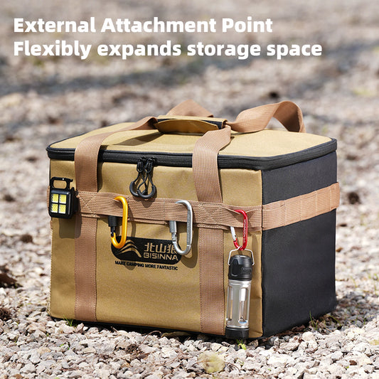 BISINNA Tactical Camping Storage Bag Picnic Thermal Bag Insulated Folding Box Portable Camping Tableware Equipment Outdoor Gear