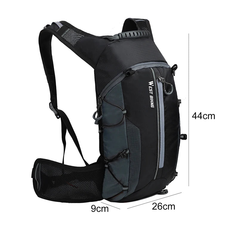 WEST BIKING Outdoor Water Repellent Sports Bag Cycling Hydration Backpack Travel Hiking Climbing MTB Road Bicycle Backpack