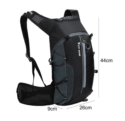WEST BIKING Outdoor Water Repellent Sports Bag Cycling Hydration Backpack Travel Hiking Climbing MTB Road Bicycle Backpack