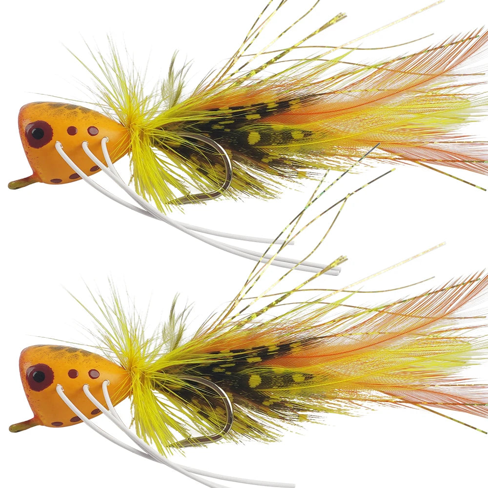 Bass Popper Bug Flies (2 Pack)