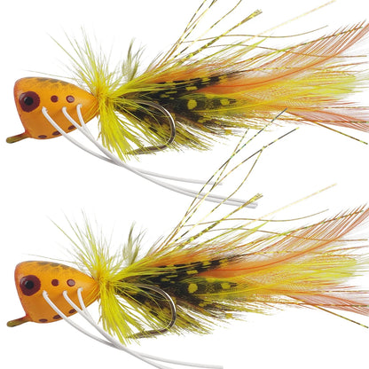 Bass Popper Bug Flies (2 Pack)