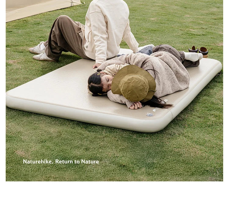 Naturehike Youmeng Brushed Air Mattress Camping Air Cushion Outdoor Spliceable Bed 10CM Tent Inflatable Bed Double Sleeping Pad