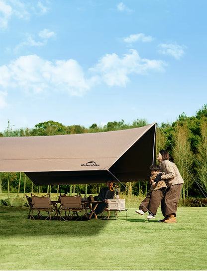 Naturehike Camping Sun Shelter Summer 10-12 Person Awning 17㎡ Sunshade Ourdoor Park Beach Tent Tarp Vinyl Coating Canopy
