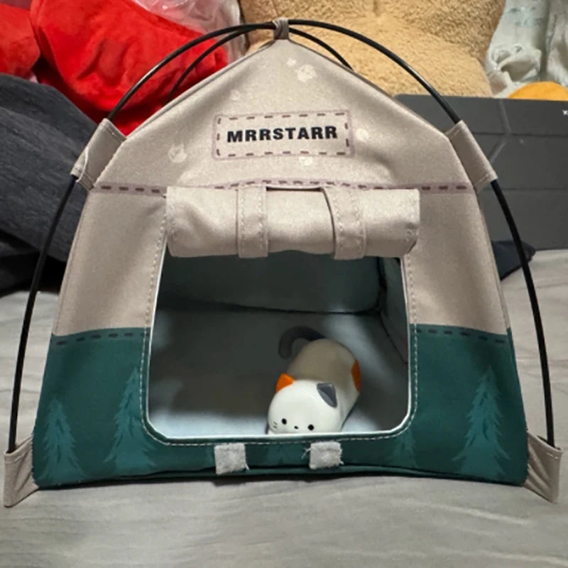 1Pcs Small Tent Model Camping Miniature Scene Accessories Decoration Photography Props 1:12 Movable Toy Gift