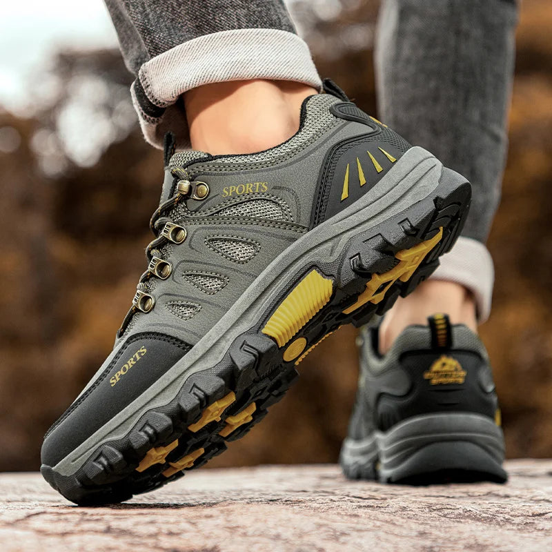 Men’s Hiking Shoes – Waterproof Anti-Slip Outdoor Trekking Sneakers Lightweight Breathable Trail Boots