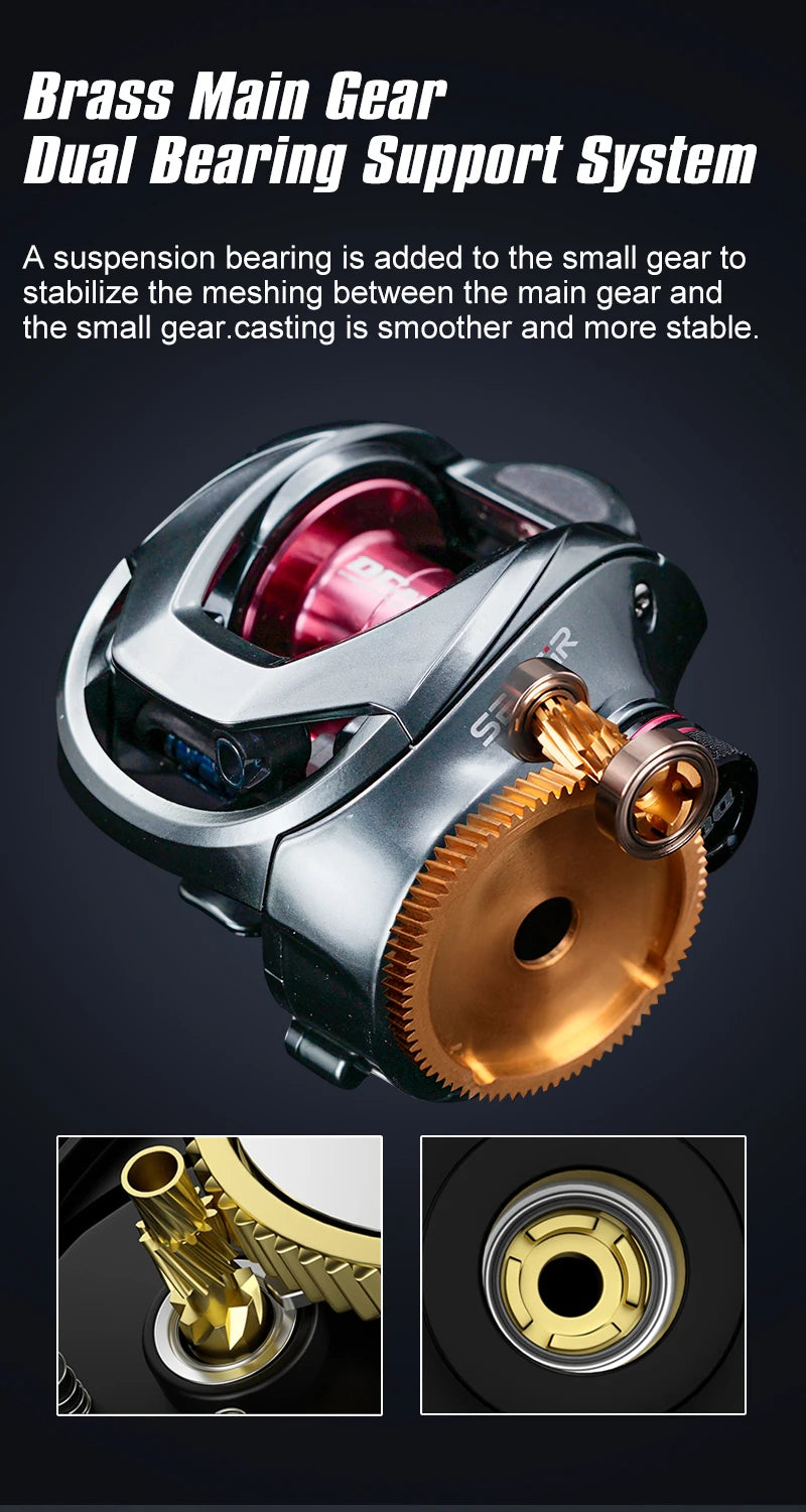 SEASIR DCAST Digital Control Baitcasting Reel with Smart Brake