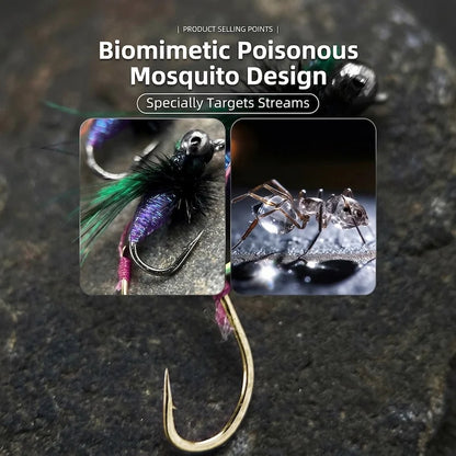 Rattlesnake Twin Hook Mosquito Dry Flies