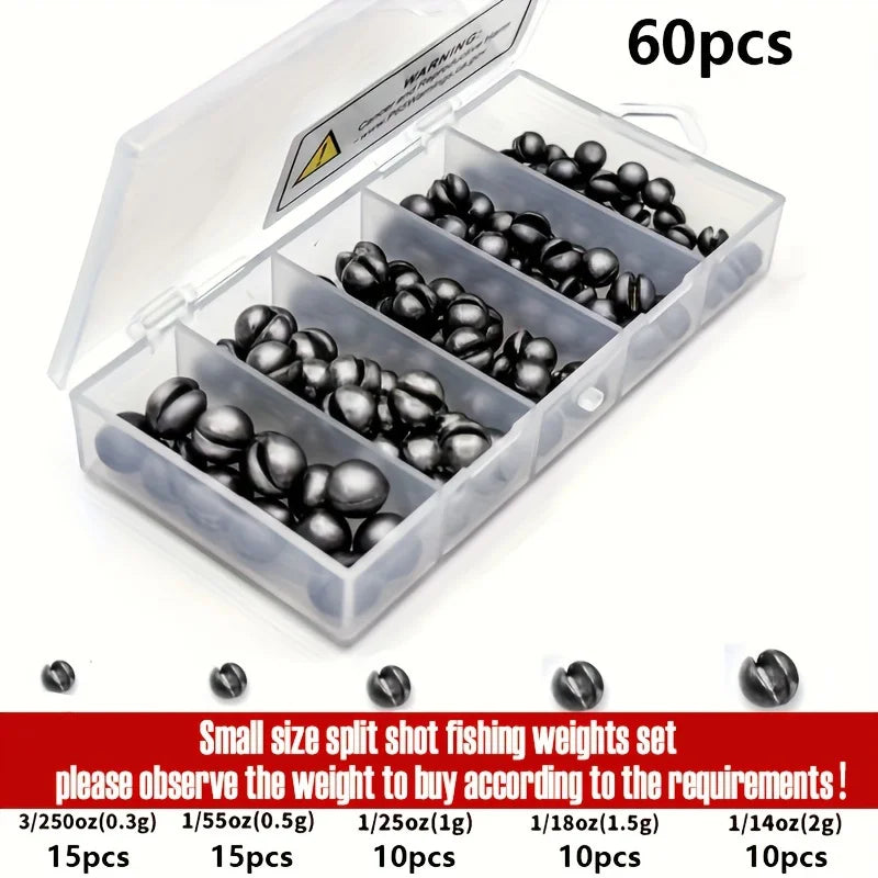 TAKBAS Split Shot Sinker Kit (60/120 Pack)