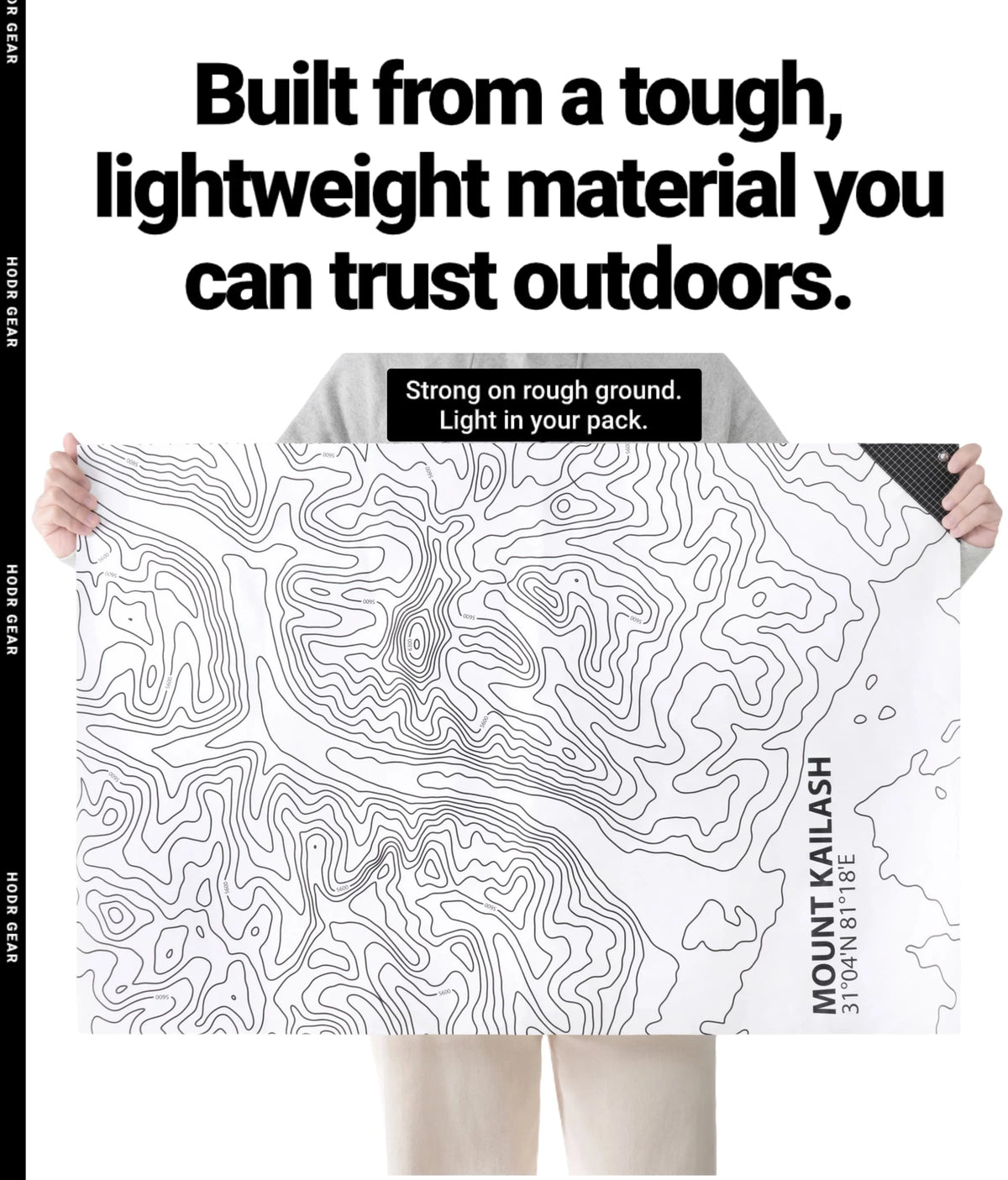 HODRGEAR PaperLite Tyvek Tent Vestibule Mat 35g Ultralight Ground Sheet Tent Foortprint Waterproof Tent Footprint Camping Hiking