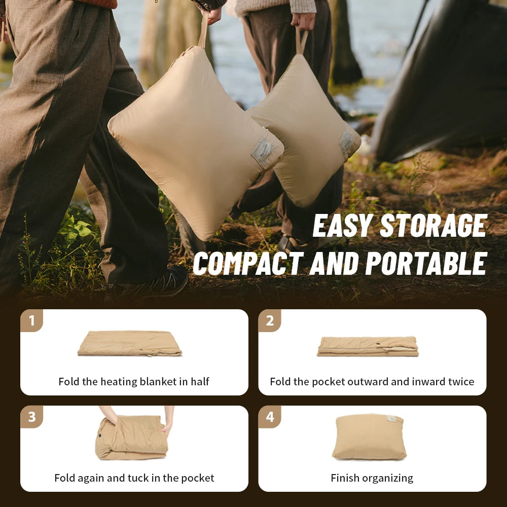 Naturehike Electric Heated Blanket Winter USB Heating Blanket Camping Warm Sleeping Bag Liner Outdoor Shawl Thermal Sleeping Bag