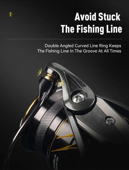 Kingdom Micro Fly Pro Spinning Fishing Reel 800-3000 Ultra Light 8+1 BB 7KG Max Drag 5.2:1/6.2:1 Gear Ratio Freshwater Saltwater