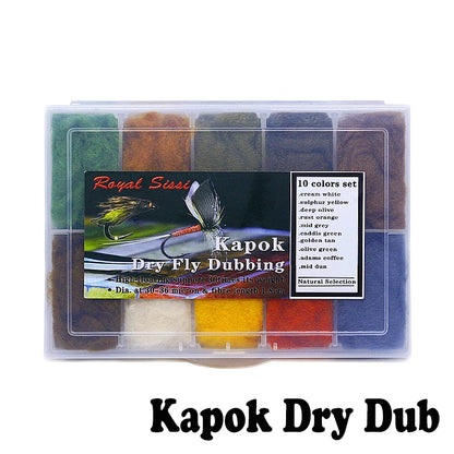 Royal Sissi Kapok Dry Fly Dubbing (10 Colors)