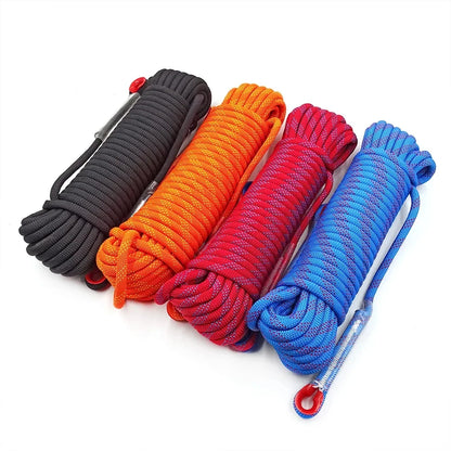 8mm Safety Life Rope Climbing Rope Static Rock Mountaineering Rope Outdoor Survival Fire Escape Car Rescue 10m 20m 30m 40m